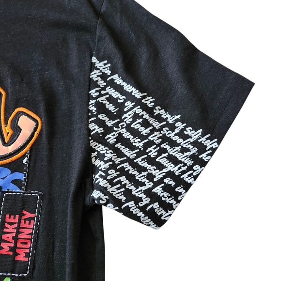 Men’s Small Graphic Streetwear Tee – REBEL Hustle Hard (Fits Kids L/XL Too!) - Picture 3 of 4